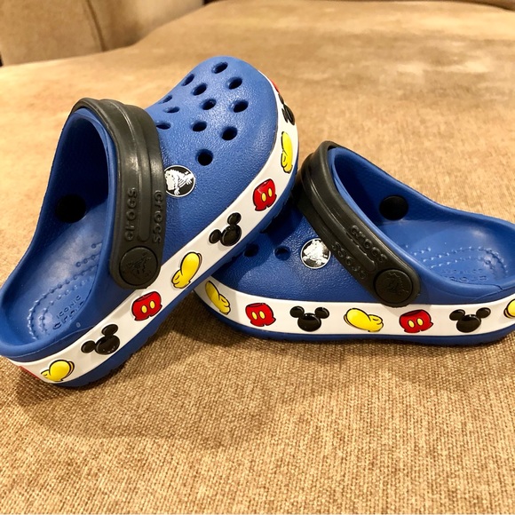 CROCS Other - Mickey Mouse Blue Crocs - Like New!